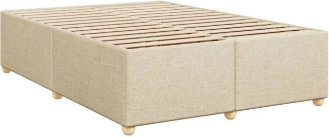 vidaXL Bettgestell mit Stoffbezug in Beige, B/T/H: 160 x 200 cm - Bild 1