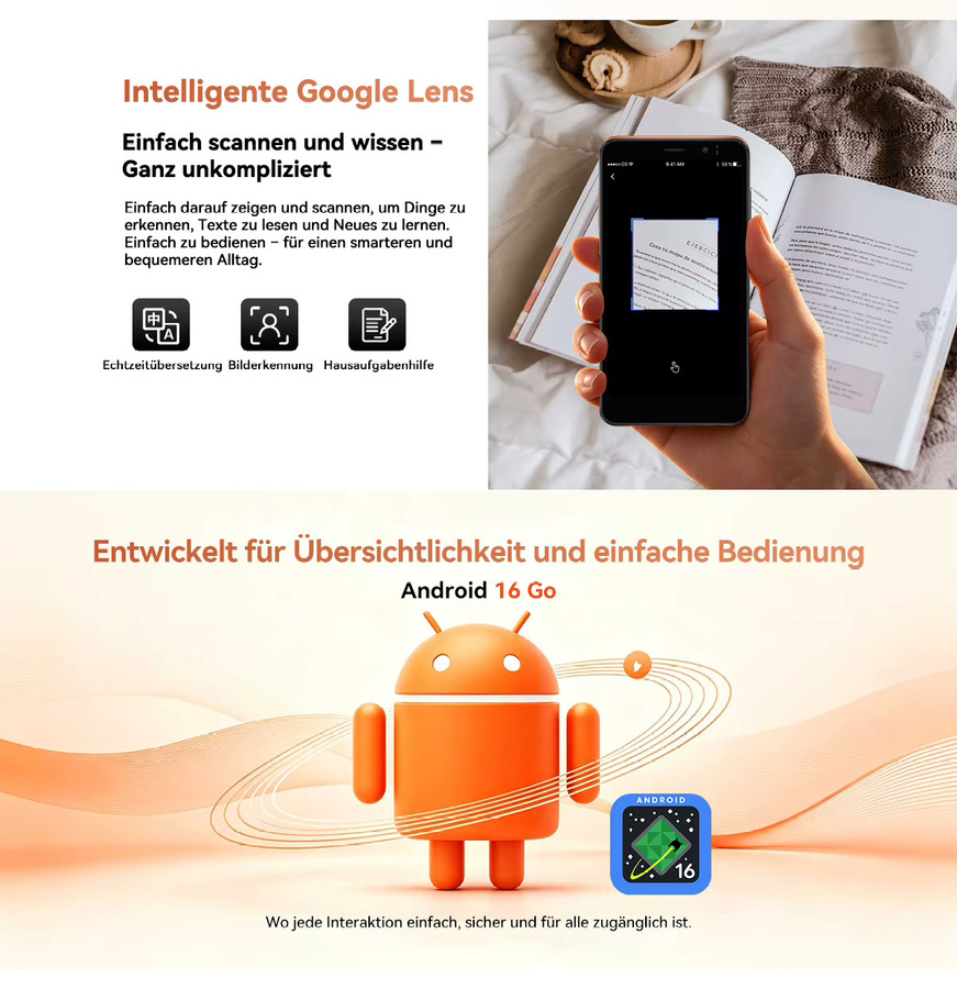 Blackview WAVE 2C Smartphone in Schwarz mit 5 Zoll Display, 32 GB Speicher, 11 GB RAM und Android - Bild 4