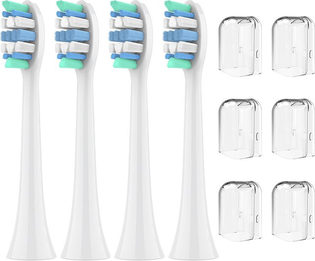Philips Ersatzbürstenköpfe, 4 Ersatzbürstenköpfe und 6 wiederverwendbare Zahnbürstenköpfe, kompatibel mit Philips Sonicare - Bild 1