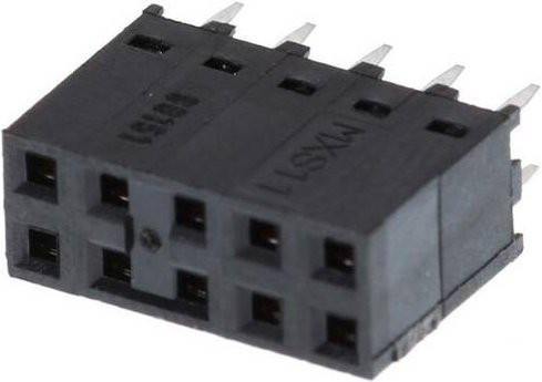 Molex Einbau-Buchsenleiste Standard Schwarz Gold 10-polig Rastermaß 2.54mm - Bild 1