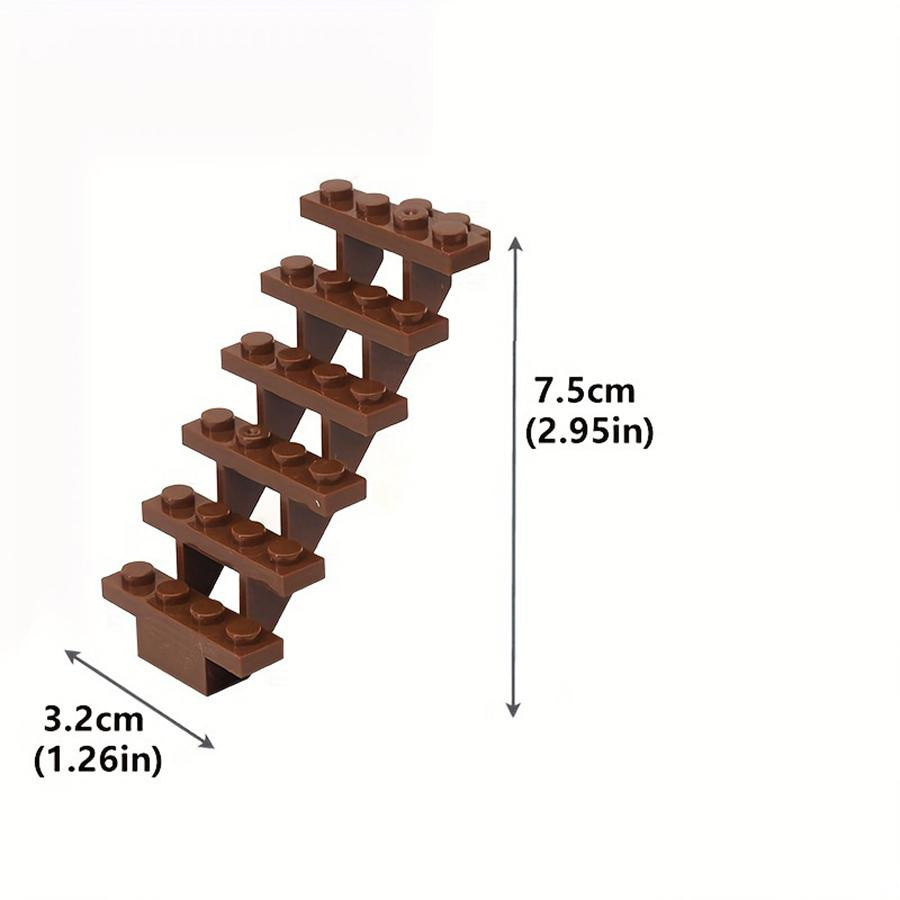 Yiran toy Treppen MOC Steine Haus Treppen Gerade Offen 4-teiliges Set - Bild 2