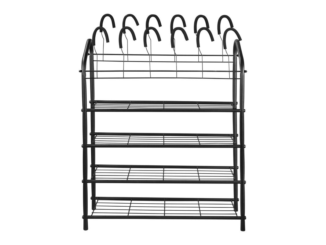 LIVARNO Schuhregal aus Stahl und Kunststoff, Schwarz, B/T/H: 88,0 x 27,0 x 27,0 cm - Bild 3