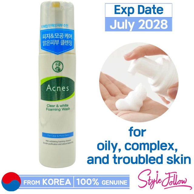 Acnes Clear and White Reinigungsschaum, 150 ml, mit Salicylsäure - Bild 1