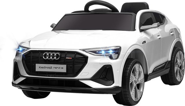 HOMCOM Audi E-tron Elektroauto, Elektrofahrzeug, mit Fernbedienung, ab 3 Jahre, Weiß - Bild 1