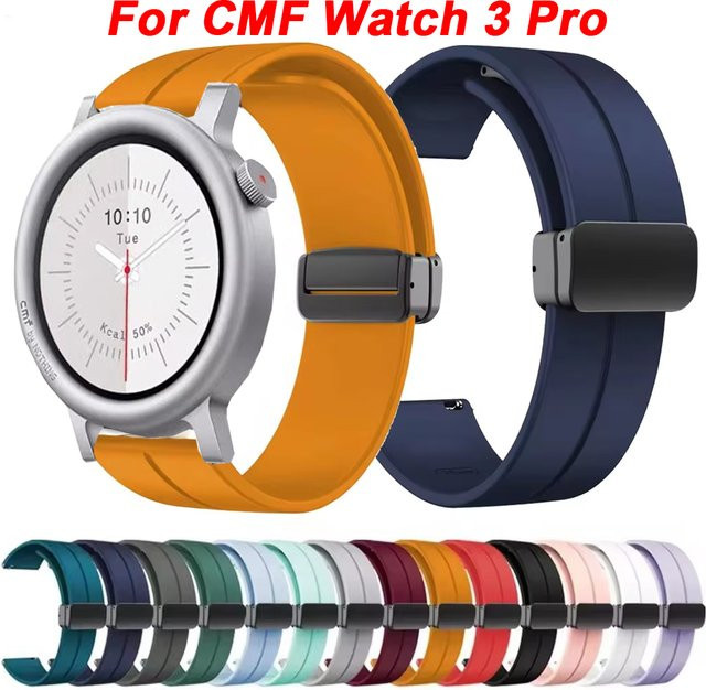 CMF by Nothing Uhrenarmband Silikon, magnetische Faltschnalle, 22 mm, Schwarz - Bild 1