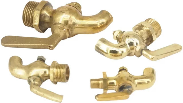 Wasserhahn aus Messing in Bronze und Gold mit männlichem Griff für Ofen oder Wasserkocher, Anschluss 1/2 Zoll BSP - Bild 1