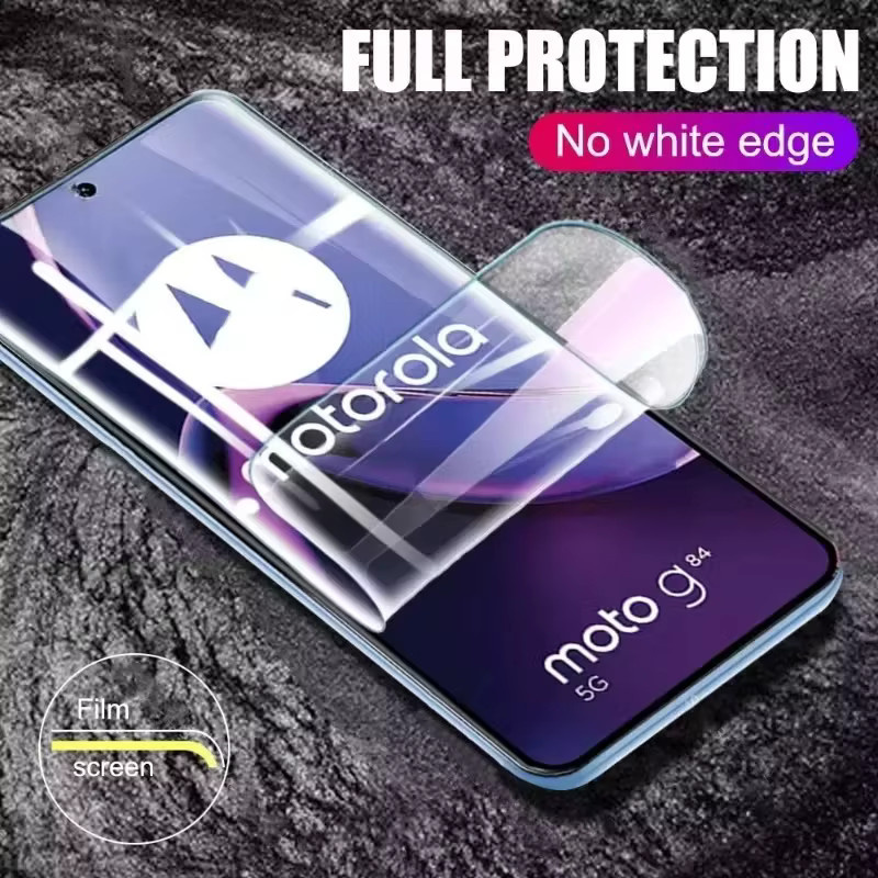 3er-Pack Hydrogel Displayschutzfolie für Motorola G54 G14 G34 G84 G04 G04s G24 Power 4G HD G75 G55 G45 G35 G15 G05 G06 G56 G86 5G transparent - Bild 2