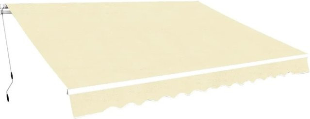Furnicato Gelenkarmmarkise aus Aluminium und Polyester in Cremeweiß, Breite: 400 cm - Bild 1