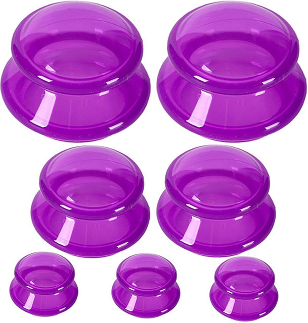 Schröpftherapie-Set Silikon, 7 Teile, für Gesicht und Körper, Unisex - Bild 1