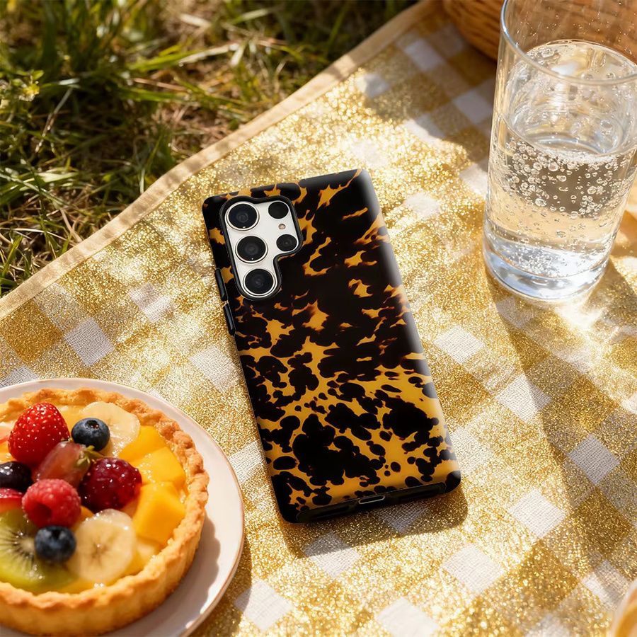 Glänzende Handyhülle mit Leopardenmuster für Samsung Galaxy S25 Ultra, S24 und S23 Ultra Plus in Multicolour - Bild 5