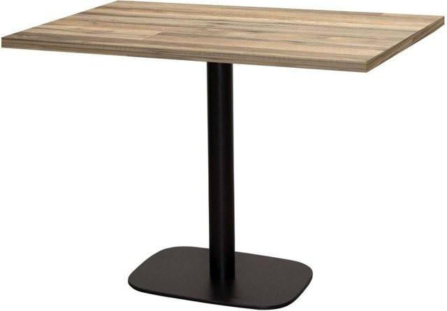 RestooTab Tisch Round rechteckig in Eiche und Schwarz, B/T/H: 120 x 70 x 75 cm - Bild 1