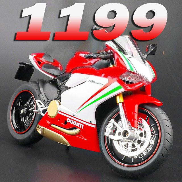 MAKEDA V4S Motorradmodell, Maßstab 1:12, mit Licht und Sound, Metall und Gummi - Bild 1