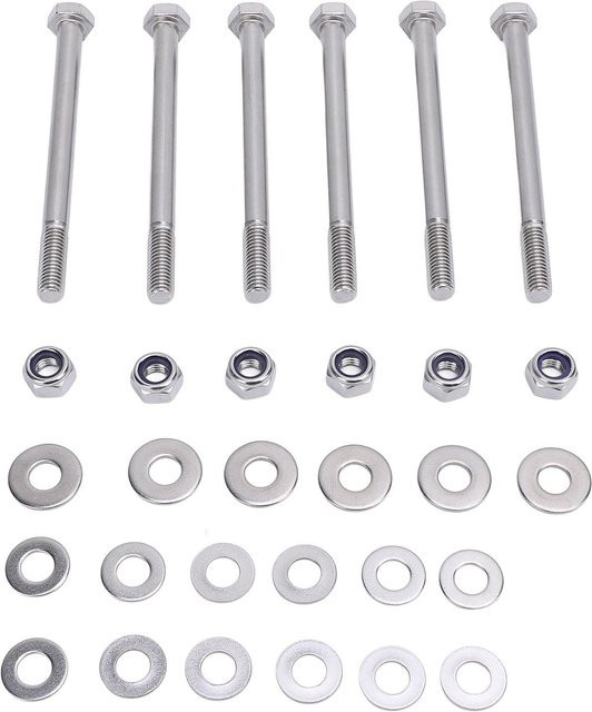 Neoglint Edelstahl-Schotthalterung Kit in Silber mit Schrauben, Muttern und Unterlegscheiben für Serie 2a 3 - Bild 1