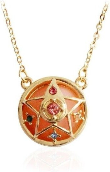 Halskette Damen, Metall, Gold, Stern-Anhänger, Kristall - Bild 1