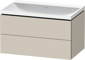 Duravit L-Cube Waschtischunterschrank Beige Wandhängend mit 2 Schubladen B: 80 cm, T: 48 cm, H: 48 cm - Bild 1