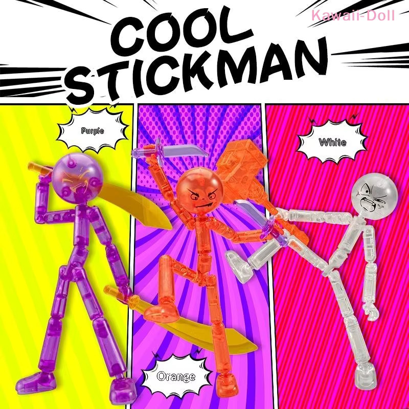 DIAPER&CORED Stickman Actionfigur, Roboter, 1-teiliges Set - Bild 2