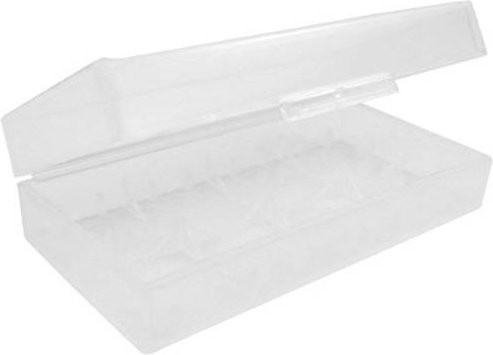 EnerDan Batteriebox für 2x 18650 Akkus, transparent, B/T/H: 42 x 77 x 22 mm - Bild 1