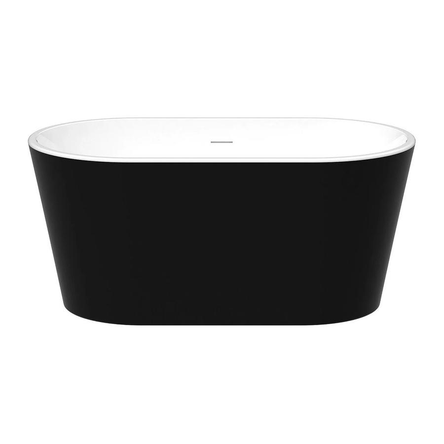 Freistehende Badewanne Apogon von Vente-unique in Schwarz, Länge: 130 cm - Bild 2