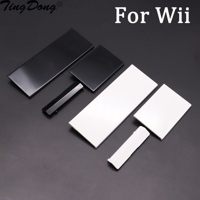 2er-Set Nintendo Wii Speicherkarte-Schutzabdeckung 3-in-1 Tür-Slot-Ersatzteil in Schwarz und Weiß - Bild 1