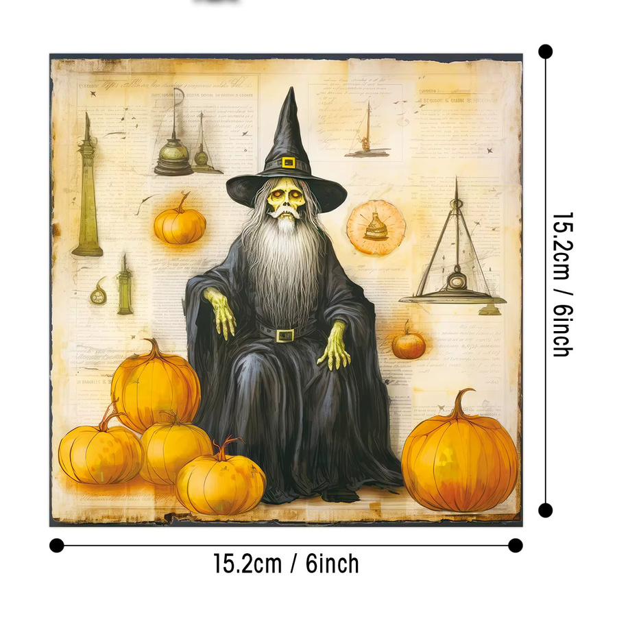 12 Stück Vintage Halloween Bastelpapier in Multicolour für handgemachte Requisiten und Geschenkverpackungen - Bild 5