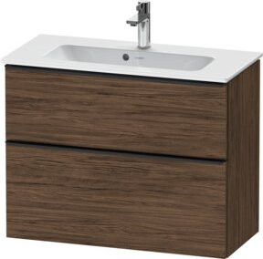 Duravit Waschtischunterschrank D-Neo Compact, wandhängend, Nussbaum matt, B/T/H: 81 x 37,2 x 62,5 cm - Bild 1