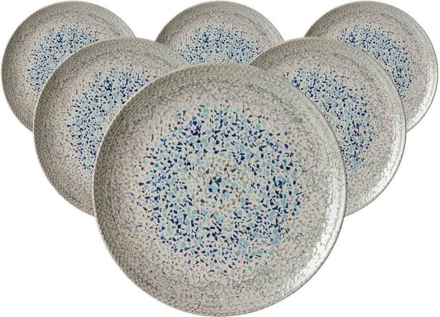 Ritzenhoff & Breker Speiseteller Rimini aus Keramik, 6er Set, Beige Grey Multicolour, Durchmesser: 26 cm - Bild 1