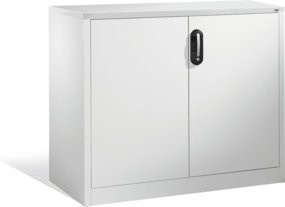 C+P Akten-Sideboard Acurado mit Drehtüren, 2 Ordnerhöhen, Farbe Lichtgrau, H: 100 cm, B: 120 cm, T: 50 cm - Bild 1