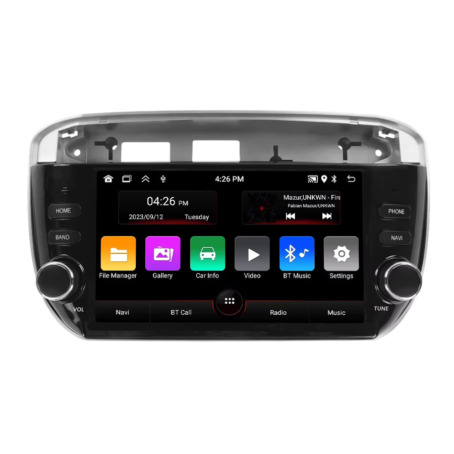 NAVIFANS Android 15 Kabelloses Carplay Autoradio mit 64G Speicher für Fiat Linea Punto EVO 2012-2015 in Schwarz - Bild 5