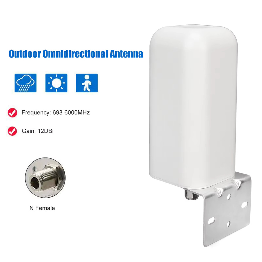 Omnidirektionale 4G LTE Außenantenne mit 18 dBi Verstärkung, 600–6000 MHz, weiß - Bild 2