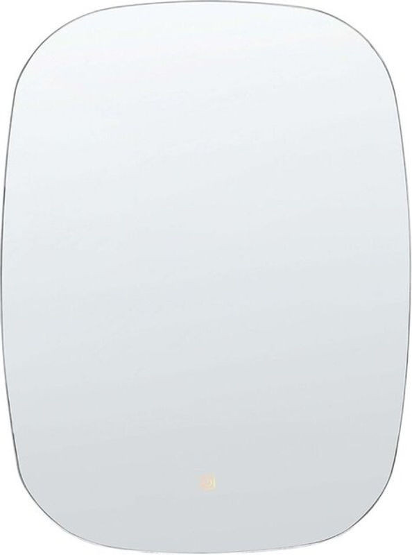 Beliani LED Wandspiegel Oval in Silber mit Antibeschlag, Durchmesser: 78 cm - Bild 1