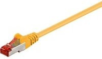 goobay Patchkabel Cat6 RJ45 auf RJ45 Ethernet LAN Gelb, Länge: 20,0 cm - Bild 1