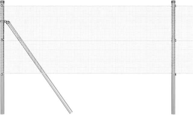 vidaXL Maschenzaun aus Stahl in Silber, Höhe: 0,5 m, Breite: 25 m - Bild 1