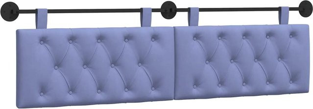 vidaXL Wandmontiertes gepolstertes Wandpaneel in Jeans Blau, Höhe: 190 cm, Breite: 55 cm, Tiefe: 7 cm - Bild 1
