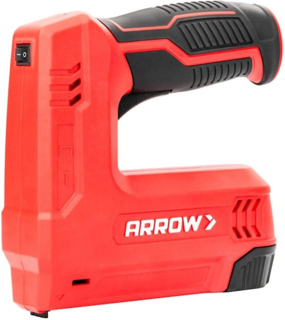 Arrow Akkutacker E21 in Rot-Schwarz für Feindrahtklammern von 6 mm bis 10 mm und Nägel - Bild 1