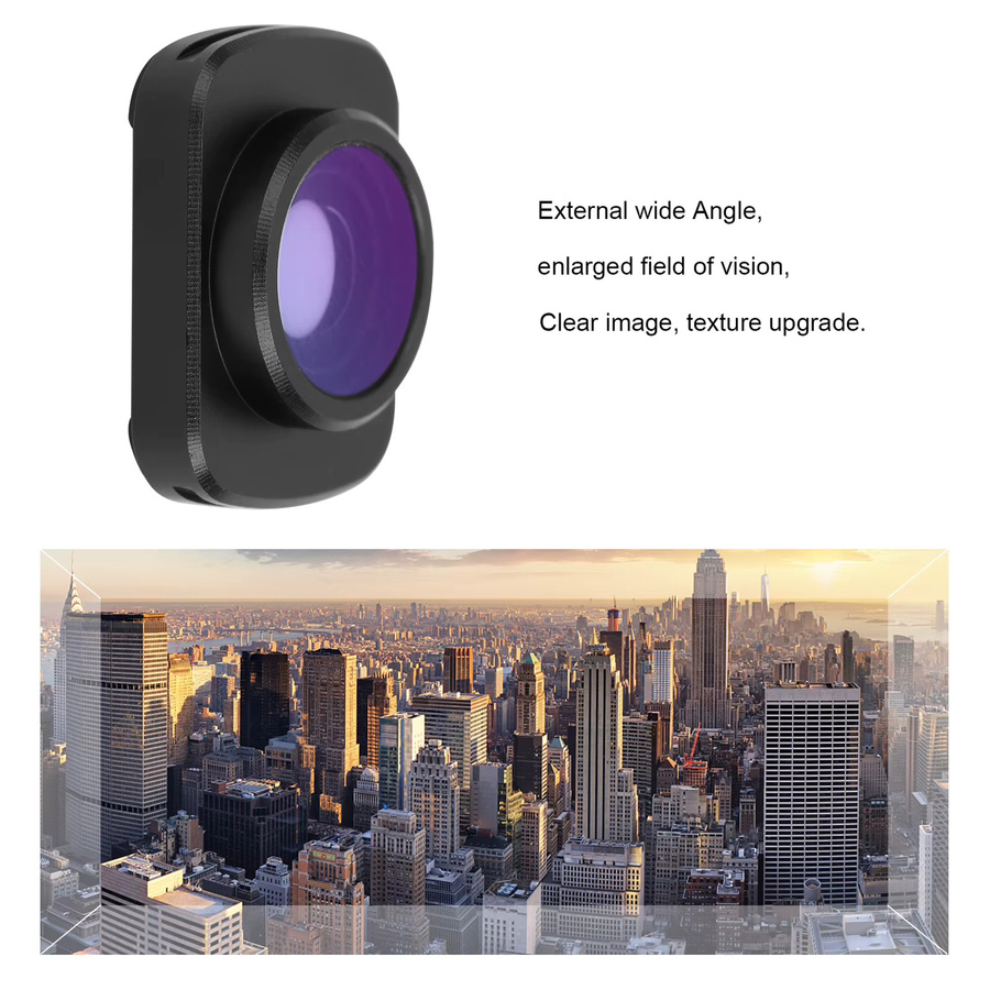 Magnetisches anamorphotisches Weitwinkel-Objektiv für DJI Osmo Pocket 1 und Pocket 2, Schwarz - Bild 3