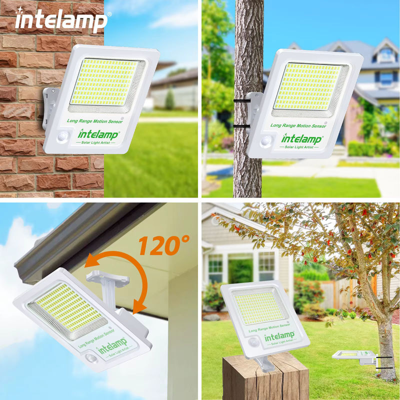 Intelamp Solar Außenleuchte mit Bewegungssensor und Fernbedienung, Weiß, Wandstrahler für Garten und Veranda - Bild 6