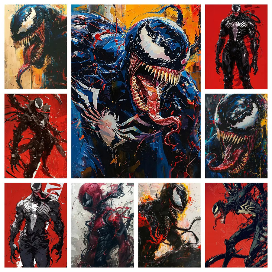Beast Kingdom Marvel Venom und Spider-Man Diamant-Malerei DIY 5D Mosaik-Stickerei Set in Multicolour - Bild 1
