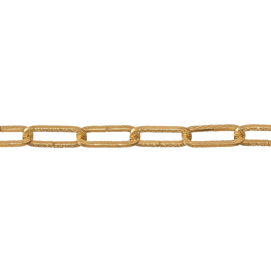 Conacord Zierkette aus Stahl in Messing Optik, gehämmert, Durchmesser: 3 mm x 29 mm, Meterware - Bild 2