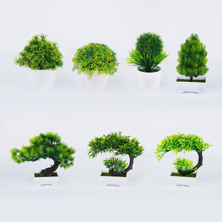 Uflower Künstlicher Bonsai Baum in Grün als Tischdekoration für dein Zuhause - Bild 3
