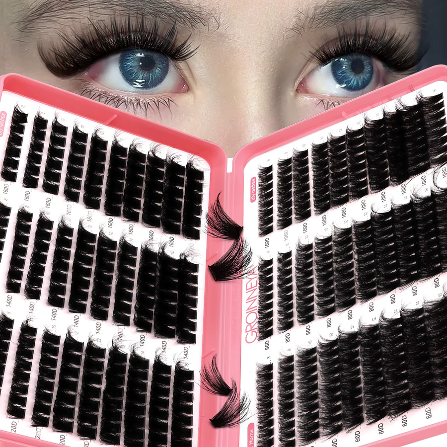 GROINNEYA Wimpern-Cluster, DIY-Wimpernverlängerung, Unisex - Bild 3