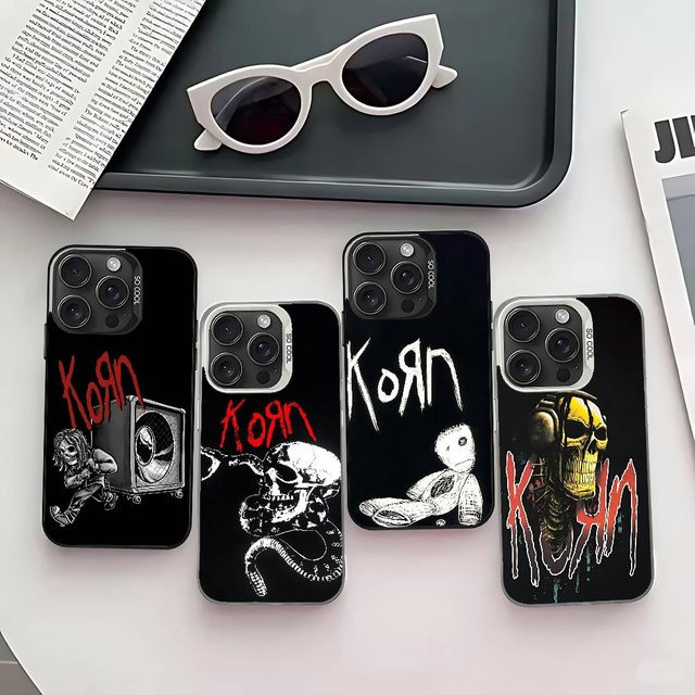 Stoßfeste Rock Band K-Korn Handyhülle für iPhone 11 bis iPhone 17 Pro Max Plus in Schwarz - Bild 1