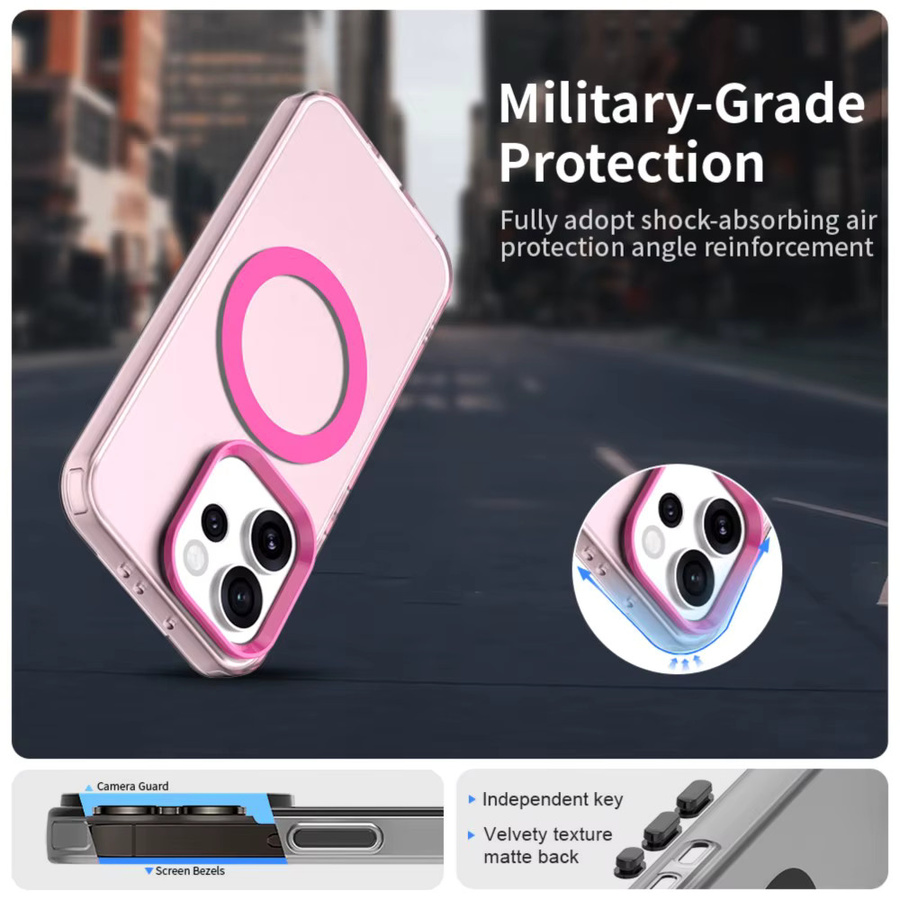 AG Matte Candy MagSafe Bumper Case für OPPO Reno 15 Pro Max, 14, 13F, 12 Pro in Pink mit Wireless Charging Unterstützung - Bild 3