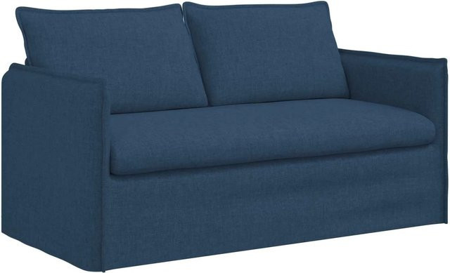 vidaXL Sofa Blau mit Stoffbezug und Metallrahmen B/T/H: 156 x 82 x 85 cm - Bild 1
