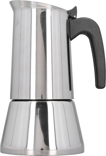 CosyHome Moka-Kanne aus Edelstahl für Induktionskochfelder, Silber, 4-Tassen-Größe - Bild 1