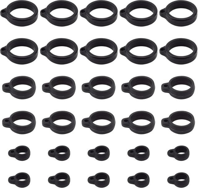 Silikonkautschukringe, Schwarz, Unisex, 20 mm/ 13 mm/ 8 mm - Bild 1