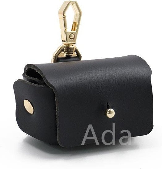 Personalisierte Ringbox aus Leder für den Heiratsantrag mit Hundehalsband und Initialen in Schwarz - Bild 1