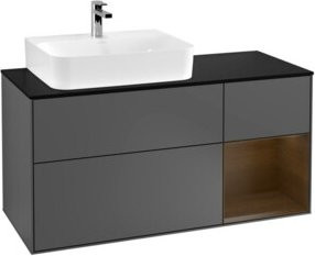 V&B Waschtischunterschrank Finion in Anthrazit, Breite: 120 cm, Tiefe: 50,1 cm, Höhe: 50,1 cm - Bild 1