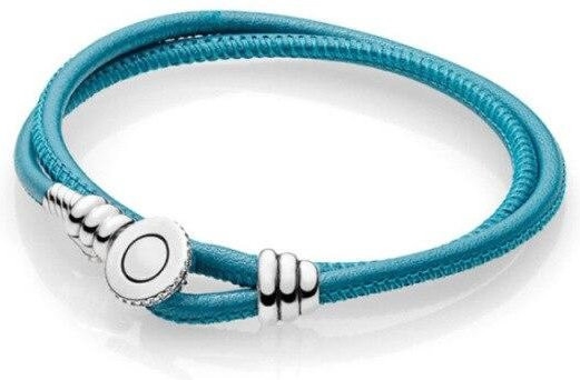 Loveright Armband, Leder, 925 Silber, blue, Damen - Bild 1