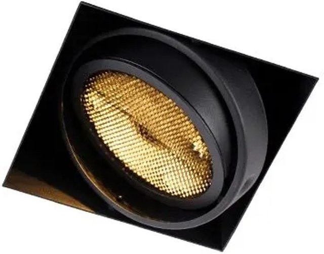 QAZQA Einbaupunkt Schwarz GU10 AR111 Trimless Oneon Honey dimmbar und verstellbar - Bild 1