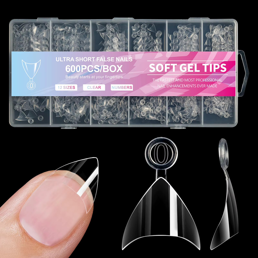 naildazzling Press On Acryl Nails Tips, 600 Stück, Mandel Square - Bild 2